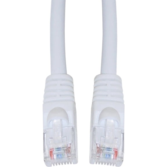 Cat6 Ethernet Cable, 24AWG, RJ45 Gold Plate Connector, ETL, 4 Pair Stranded Copper, Snagless Mold Boot Unshielded Twisted Pair (UTP) Internet Network Patch Cable, 10 Foot, White, CableWholesale