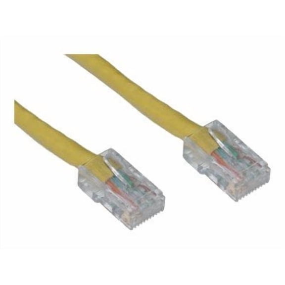 CableWholesale 10 Foot Cat6 Yellow Ethernet Patch Cable, Bootless, 24AWG Network Cable with RJ45 Gold Plated Connector, 4 Pair Stranded Pure Copper, Unshielded Twisted Pair (UTP) Internet Patch Cable