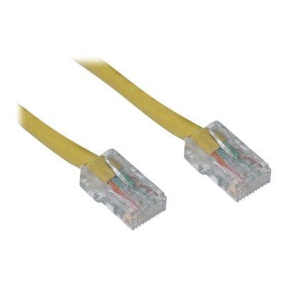 Cat6 Yellow Ethernet Patch Cable, Bootless, 3 foot