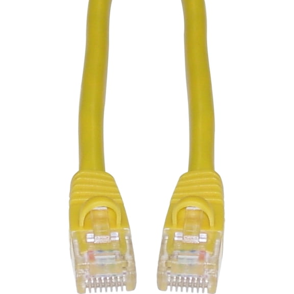 CableWholesale Cat6 Ethernet Cable, 24AWG, RJ45 Gold Plate Connector, 4 Pair Stranded Copper, Snagless Boot Unshielded Twisted Pair (UTP) Internet Network Patch Cable, 10 Foot, Yellow