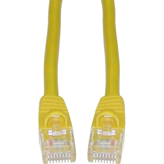 Cat6 Ethernet Cable, 24AWG, RJ45 Gold Plate Connector, ETL, 4 Pair Stranded Copper, Snagless Mold Boot Unshielded Twisted Pair (UTP) Internet Network Patch Cable, 14 Foot, Yellow, CableWholesale