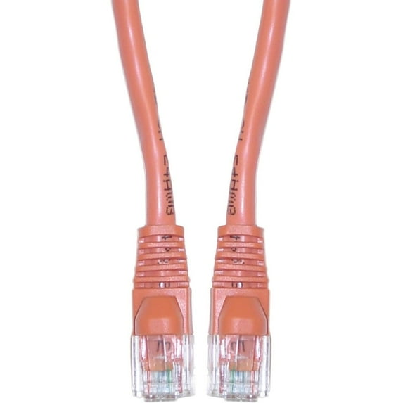 CableWholesale 5 Foot Orange Cat6a Ethernet Patch Cable, Snagless/Boot with RJ45 Connector, 500 MHz, 24 AWG, UTP(Unshielded Twisted Pair) Stranded Copper, Internet Patch Cable
