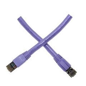 Cat8 S/FTP Ethernet Patch Cable, Molded Boot, 40Gbps - 2000MHz, 4-Pair 24AWG Stranded Pure Copper, RJ45 Shielded Gold Plate Connector Male Internet Patch Cable, Purple, 7 foot, Cablewholesale