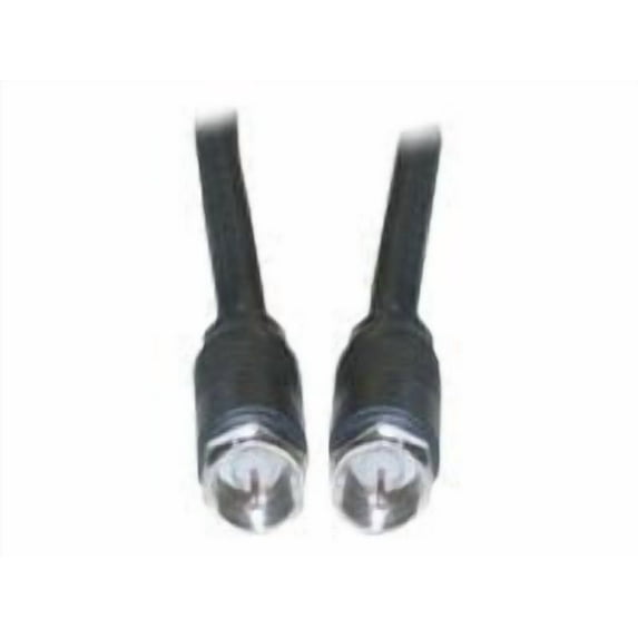 F-pin Coaxial Cable, F Type Male to Male Coax Cable Connector, UL Listed, AV, CableTV, Antenna, and Satellite Cable, Black, 100 ft, Cablewholesale
