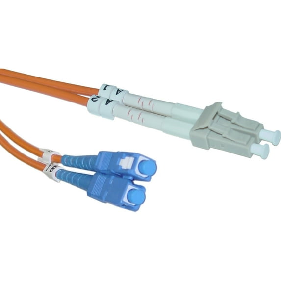 CableWholesale Fiber Optic Cable, LC / SC, Multimode, Duplex, 62.5/125, 4 meter (13.1 foot)