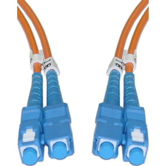 CableWholesale Fiber Optic Cable, SC / SC, Multimode, Duplex, 62.5/125, 15 meter (49.2 foot)