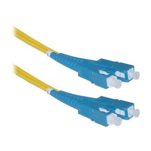 Fiber Optic Cable, 2 Meter (6 feet) SC to SC Subscriber Connector Duplex 9/125 Single-Mode Fiber Optic SC/SC Optical Connection Cable, CableWholesale