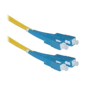Fiber Optic Cable, 2 Meter (6 feet) SC to SC Subscriber Connector Duplex 9/125 Single-Mode Fiber Optic SC/SC Optical Connection Cable, CableWholesale