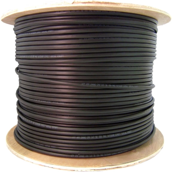 CableWholesale 6-Strand Fiber Indoor/Outdoor Fiber Optic Cable, Multimode, OM1 62.5/125 Micron, Black, Riser Rated, Spool, 1000 feet
