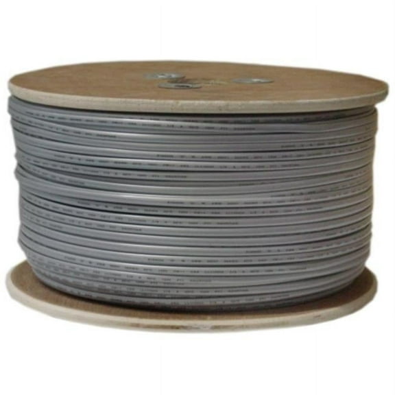 CableWholesale  Phone Cable Bulk - Silver Satin - 1000 foot spool