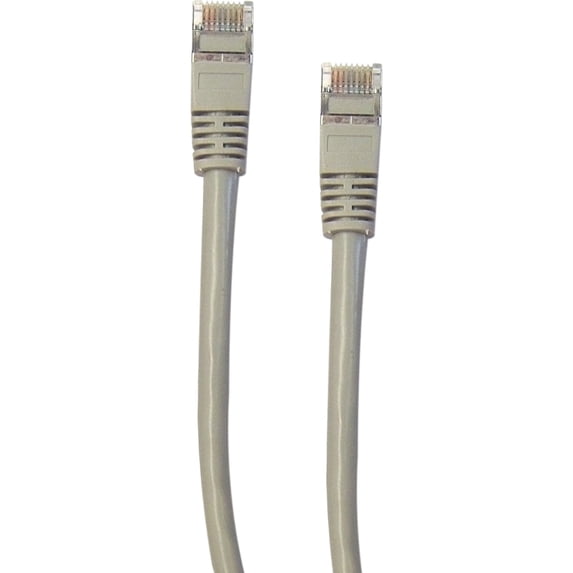 Shielded Cat5e Ethernet Cable, 24AWG, RJ45 Gold Plate Connector, ETL, Snagless Mold Boot 4 Pair Stranded Copper Shielded Twisted Pair (STP) Internet Network Patch Cable, 10 Foot, Gray, CableWholesale