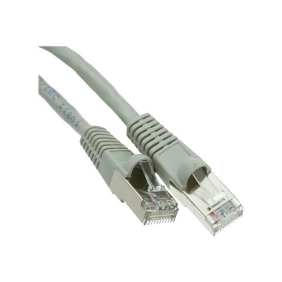CableWholesale 7 Foot Shielded Cat6 Gray Ethernet Patch Cable, Snagless/Boot, 24AWG, RJ45 Gold Plate Connector, 4 Pair Stranded Copper Shielded Twisted Pair (STP) Internet Network Patch Cable