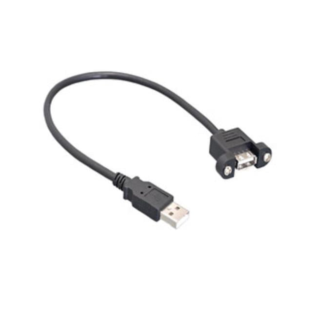 USB 2.0 Panel Mount Extension Cable, Type A Male to Panel Mount Female ...