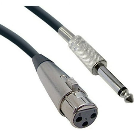 CableWholesale XLR Female to 1/4 Inch Mono Male Audio Cable, 100 foot