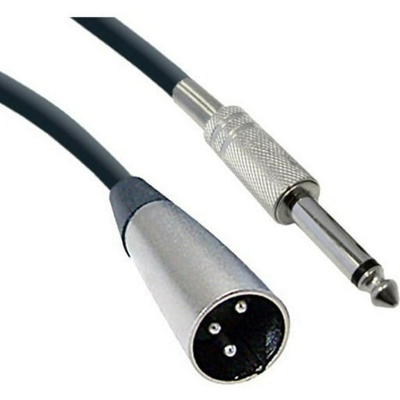 CableWholesale XLR Male to 1/4 Inch Mono Male Audio Cable, 25 foot
