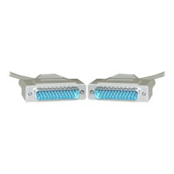 25 feet Serial Cable, DB25 Male to Male, 28 AWG, 25 Conductor, 1:1, Beige, RS-232 for Printer, Modems, Networks, DB25 Cable Male to Male, 25 Pin Serial Cable, CableWholesale