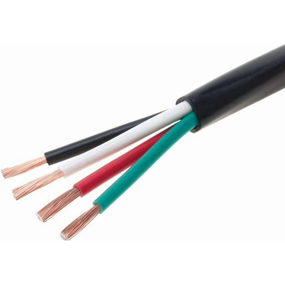 Cables Direct 14-Gauge Outdoor Speaker Wire, 500 Ft | 4 Conductor, Copper Clad Aluminum, Stranded Bulk Audio Cable | CL2, Direct Burial, UV Resistant