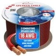 thumbnail image 1 of Cables Direct Online 100 ft 16/2 Speaker Wire 2-Conductor CL3 Rated CCA Cable – Black and Red Jacket, In-Wall Audio Wire for Home Theater, Car Audio, LED Lighting, Low Voltage Systems, 1 of 7