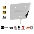 thumbnail image 1 of Cables Direct Online 15FT Black RG6 Coax Cable & 45-Mile Indoor Digital HDTV Antenna Combo – Flat Dual-Color VHF/UHF TV Antenna with F-Type Coax Extension for Satellite, Cable TV, Free Local Channels, 1 of 7