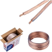 Speaker Wire 12 Gauge 12/2 25ft CCA Copper Clad Aluminum Clear Transparent Low Voltage Cable for Home Theater, Car Audio, LED Systems and More, Cables Direct Online