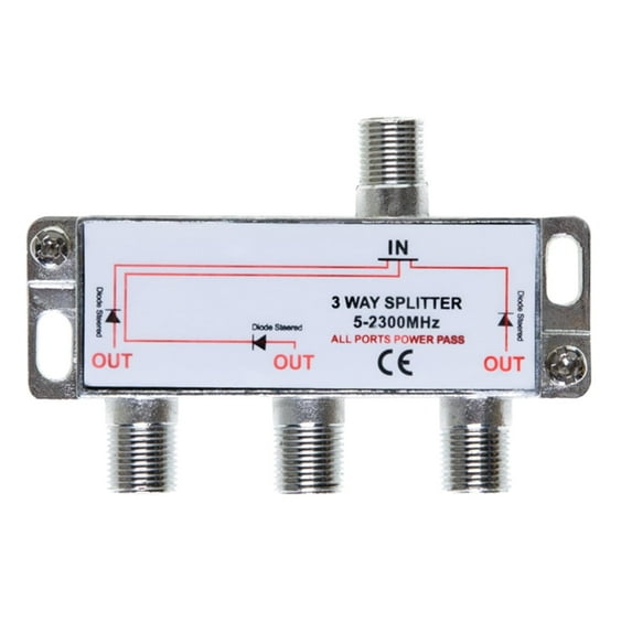 Coaxial Splitter 15 Pack of 3-Way Bi-Directional 5-2300MHz Indoor/Outdoor Waterproof for RG6 RG59 Cable, HDTV & Satellite, Cables Direct Online