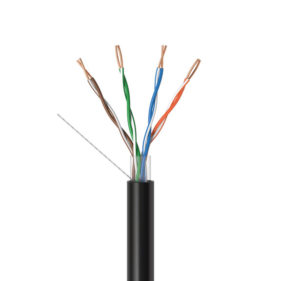 Cables Direct Online 500FT CAT5e Direct Burial Outdoor Cable, 24AWG Solid UTP, UV Resistant Unshielded Copper Clad Aluminum Network Wire (500FT, UTP)