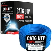 Cables Direct Online 500FT Cat6 Solid Bare Copper 23AWG Bulk Ethernet Cable, CMR ETL Riser, 550MHz POE Power Over Ethernet Wire   Blue