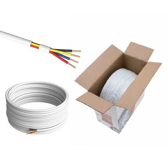 500ft Solid 18/4 Alarm CCA Cable for Low Voltage LED, Burglar System, Fire Detector, Security Station, Door Bell, 18AWG 4 Conductors Wire, Cables Direct Online