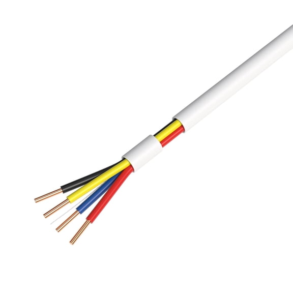 Cables Direct Online 500ft Solid 18/4 Alarm CCA Cable for Low Voltage LED, Burglar System, Fire Detector, Security Station, Door Bell, 18AWG 4 Conductors Wire
