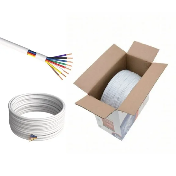 500ft Stranded 18/8 CCA Alarm Cable for Low Voltage LED, Burglar Systems, Fire Detectors, Security Stations, Door Bells, 18AWG 8-Conductor Wire, Cables Direct Online