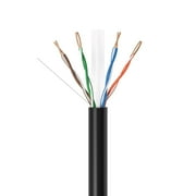 Cat6 1000 feet CM Bulk Ethernet Cable, Bare Solid Copper UTP, 23 AWG, Reelex II Box, Black, Cables Direct Online