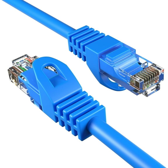 Cables Direct Online Cat5e 75FT Network Ethernet Patch Cable, 350Mhz Internet Wire, For Modem, Router, PC, Laptop, TVs, Printer Cord, Consoles for Home and Office, Blue