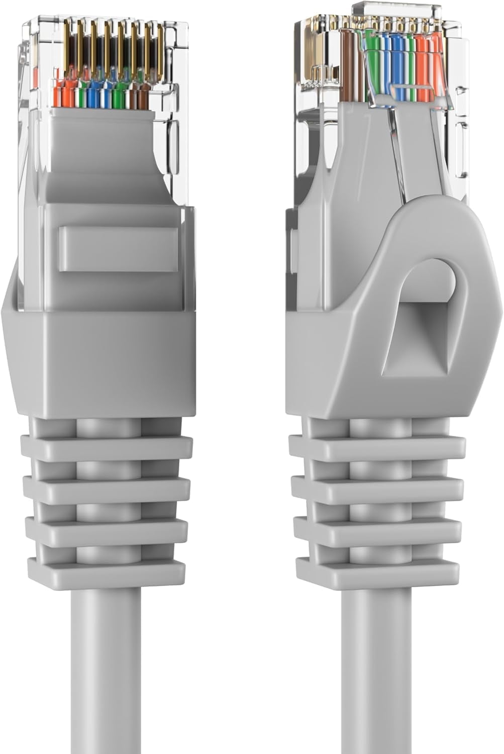 Lot De 50 Câbles Ethernet RJ45 Cat5e - 5 Pieds (1,5m), Gris (neufs)