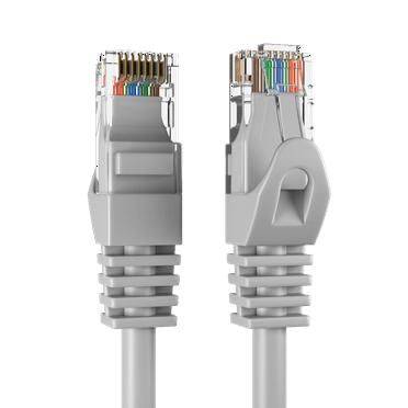 Cables Direct Online Cat6 Ethernet Patch Cable 10 ft, 550MHz Gigabit Network Wire Gray  Snagless LAN Cable for PC, Router, Modem, TV, Printer, Console