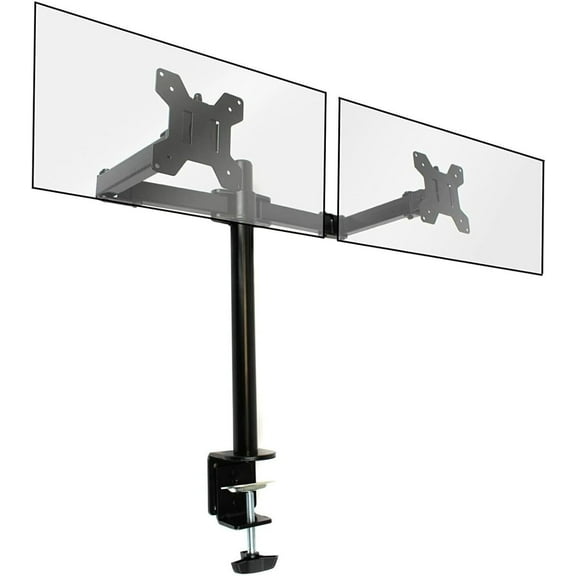 Cables Direct Online Dual Monitor Desk Clamp Mount Adjustable Tilt for 17''-27'' Computer Screens