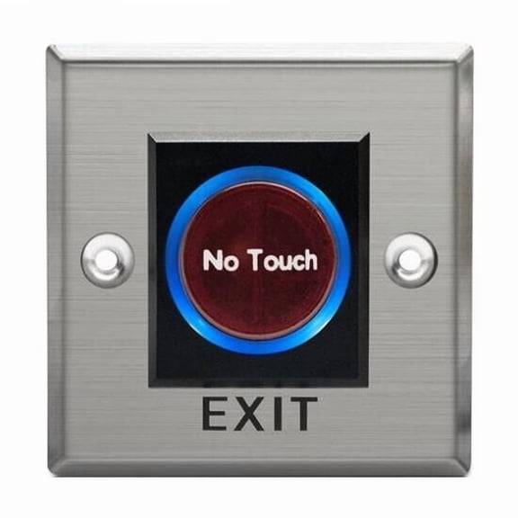 Cables Direct Online No-Touch Infrared Square Exit Button with LED for 12V RFID Door Access Control System, 86x86x35mm