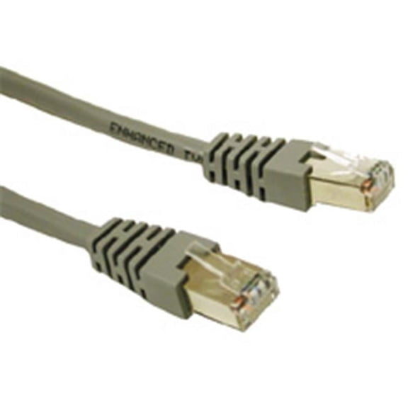 Cables To Go  10ft Shielded Cat5e Molded Patch Cable Grey