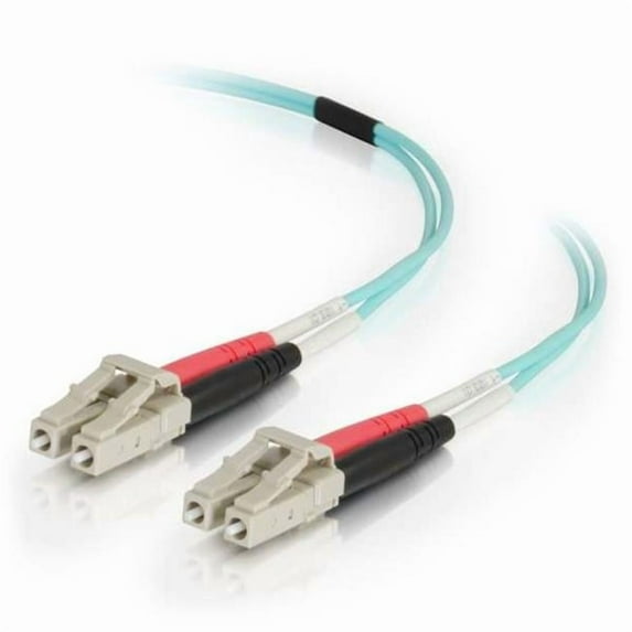 Cables To Go 20m LC-LC 50-125 OM4 Duplex Multimode PVC Fiber Optic Cable, Aqua
