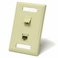 thumbnail image 1 of Cables To Go 27416 DUAL CAT 5E RJ45 CONFIGURED WALL PLATE - WHITE, 1 of 2