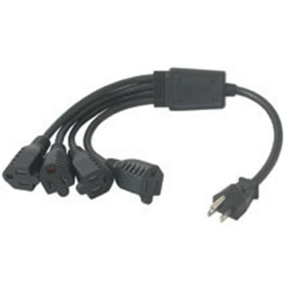 Cables To Go 29810 1-to-4 Power Cord Splitter - Black - 14