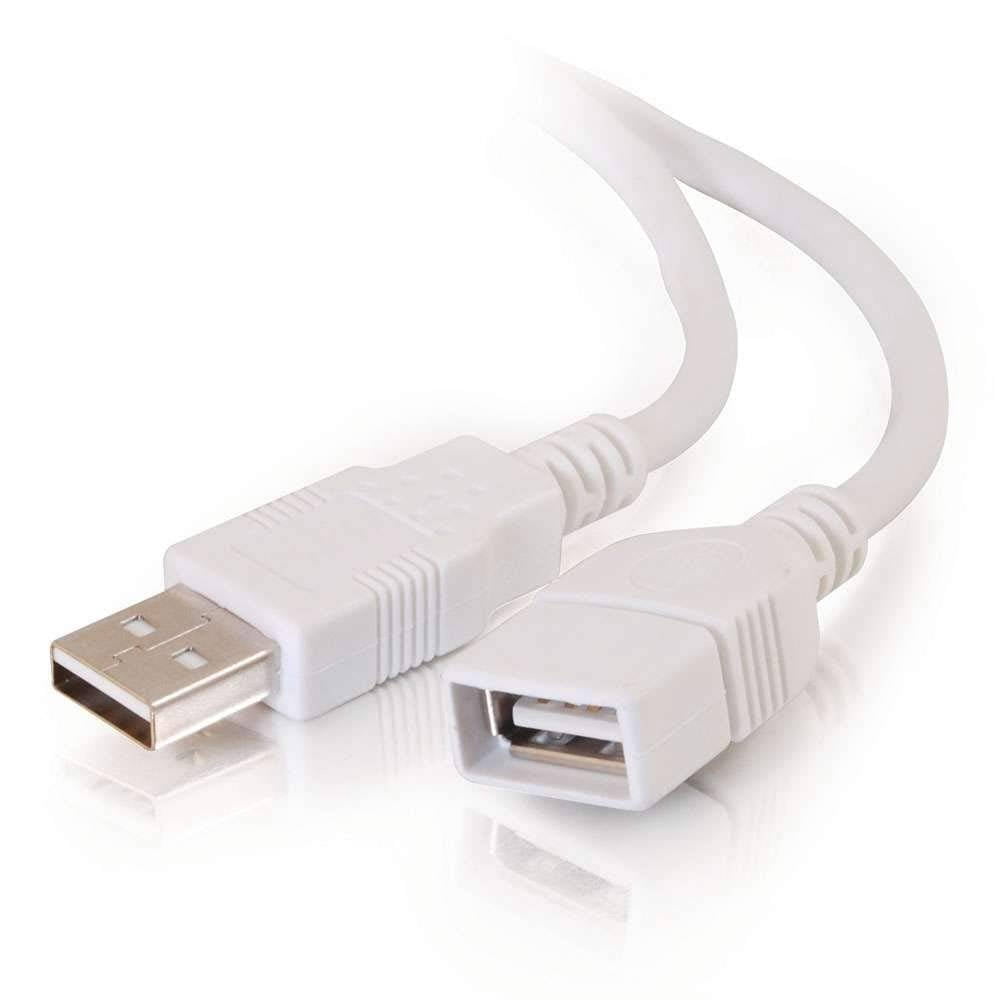 C2G 1m USB 2.0 A Male to A Female Extension Cable - White (3.3ft)