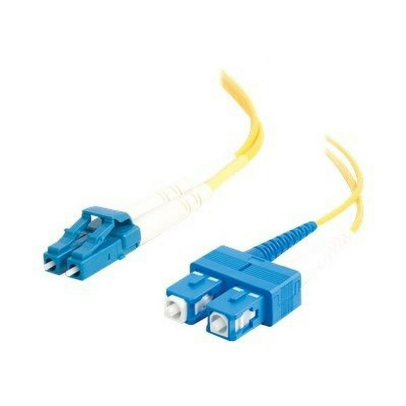 C2G 9m LC-SC 9/125 Duplex Single Mode OS2 Fiber Cable - Yellow - 30ft