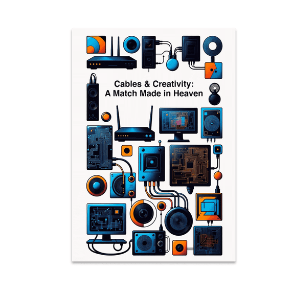 Cables and Creativity: A Match Made in Heaven - Tech Enthusiast - 13x19 Poster Print