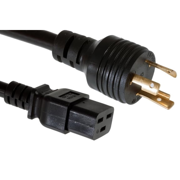 CablesAndKits Heavy Duty AC Power Cord, (Compatible with Cisco P/N CAB-1900W-US2), 20A/250V, 12 AWG, L6-20P to C19, (NEMA L6-20P to IEC-60320-C19) 15 ft