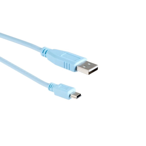 CablesAndKits USB Console Cable (Compatible with Cisco CAB-CONSOLE-USB), 6ft in length, USB type A to USB type mini B, Rollover Console Cable, USB 2.0, Connect to Routers, Switches, and Firewalls