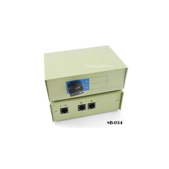 CablesOnline 2-Way RJ45 Ethernet AB Manual Switch Box, SB-034