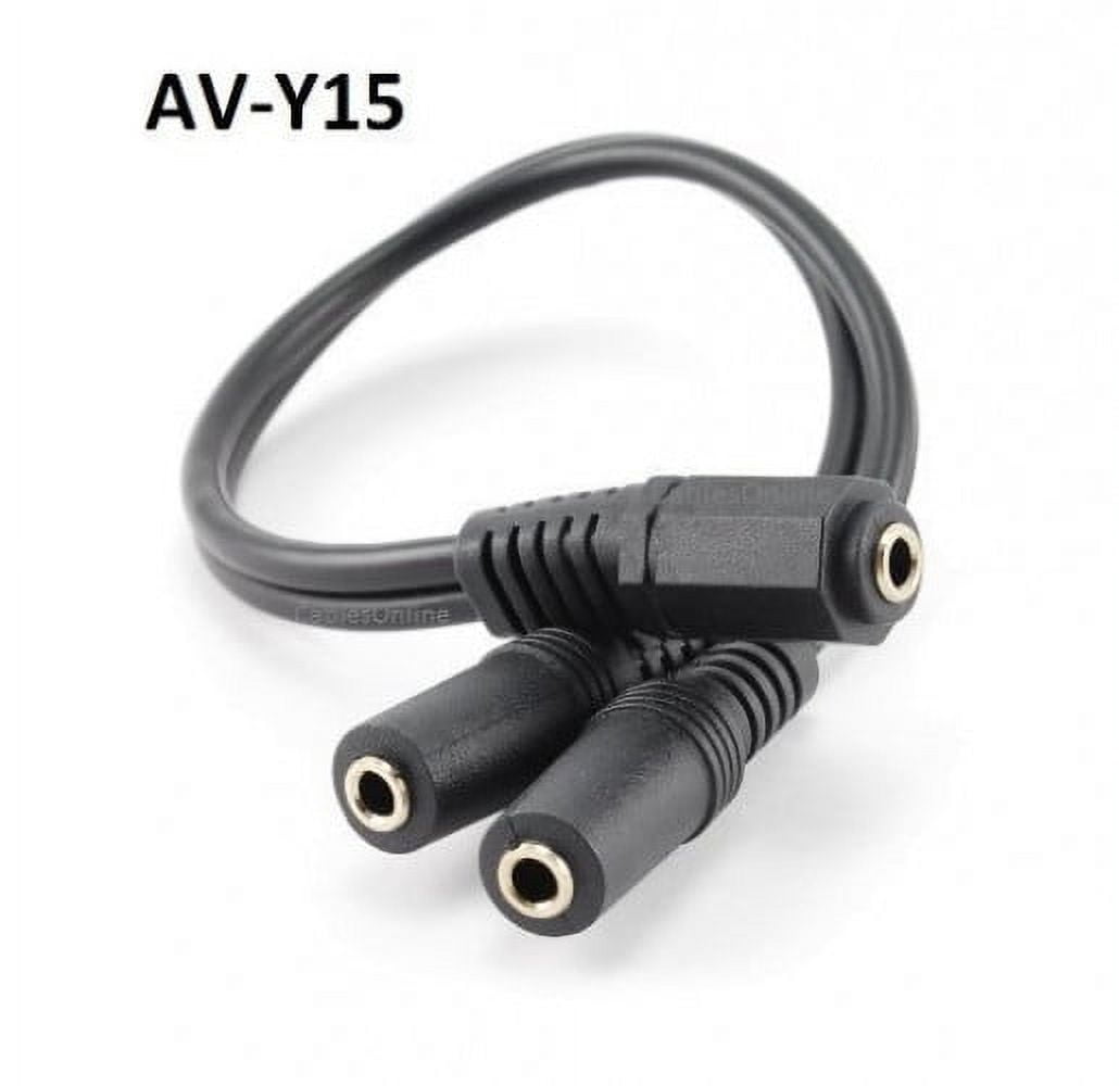 9 inch Stereo 3.5mm 1Female to 2Females Splitter Cable