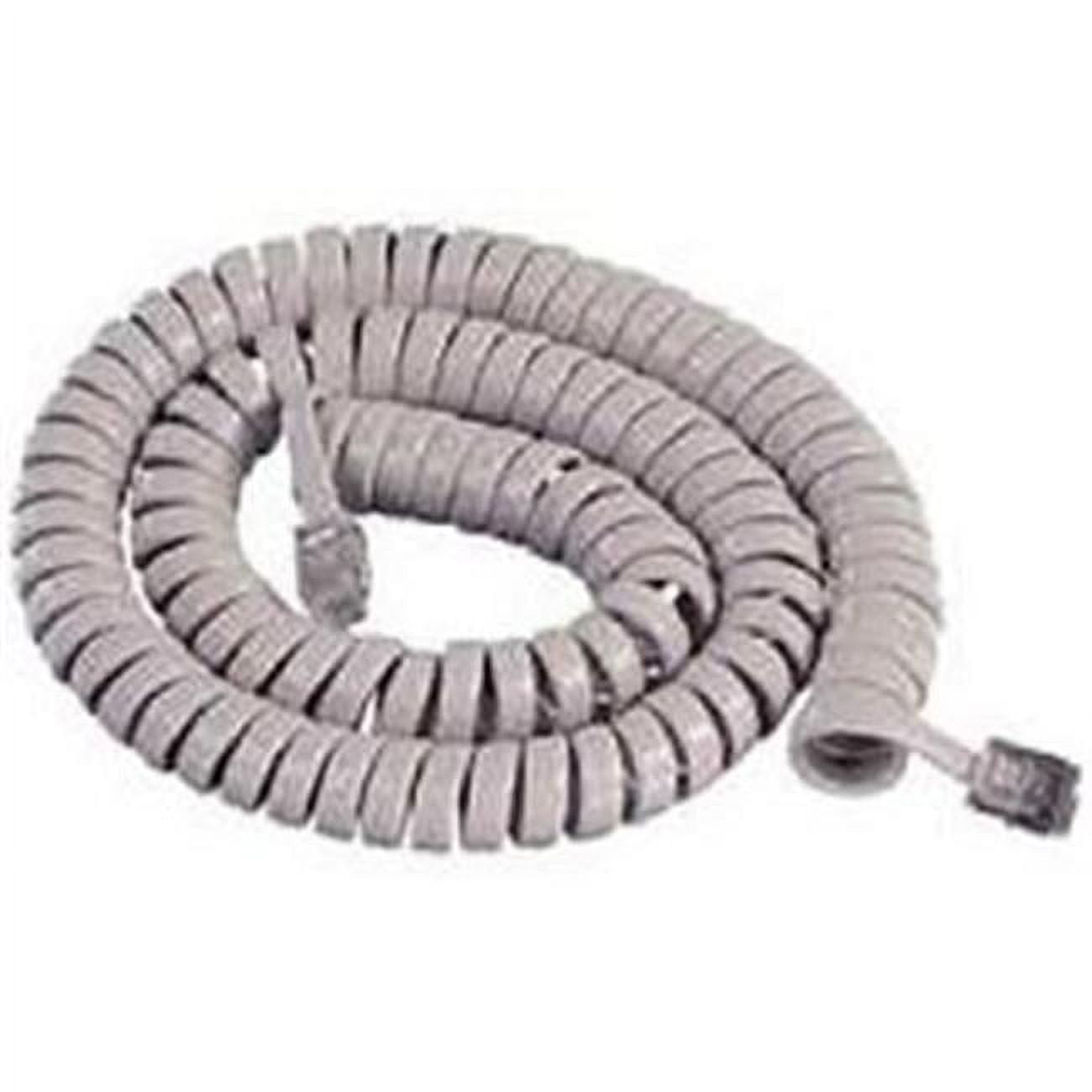 Cablesys 1200AS ICC Curly Telephone Handset Cord Dark Ash 12'