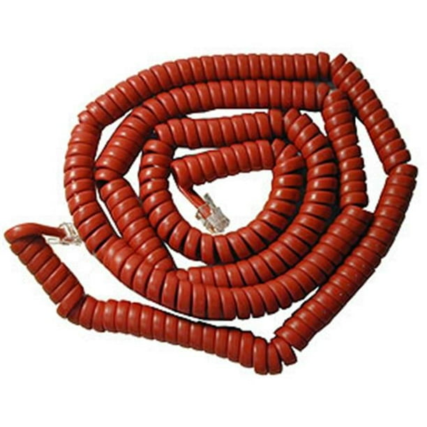 Cablesys 2500RD ICC Curly Telephone Handset Cord Red 25' - Walmart ...