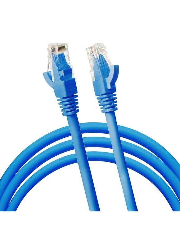 Cablevantage CAT5 RJ45 Ethernet LAN Network Patch Cable for PC, Mac, Laptop, PS3, PS4, Xbox, Internet Router 3ft 6ft 10ft 15ft 25ft 30ft 50ft 75ft 100ft 150ft 200ft Blue